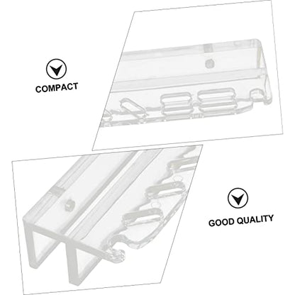 COLLBATH Fish Tank Tool Organizer Stand Acrylic Scissors and Tweezers Storage Rack for Aquarium Maintenance Compact Design Multiple for Water Plant Tools