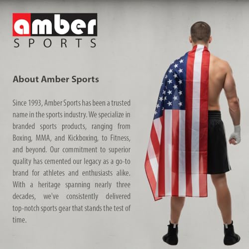 Amber Fight Gear Professional Leather Fight Gloves – Competition Ready Boxing & Kickboxing Gloves – Padded Multi-Layered Foam – Pre-Curved Safety Design – Sizes 8oz, 10oz, 12oz – Red & Blue - color: Red, size: 12 oz