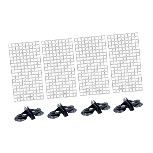 ORFOFE Aquarium Isolation Panel Transparent Spliced Lattice Plates Random Color Suction Cups Easy to Install Divider for Fish Breeding and Separation - color: White