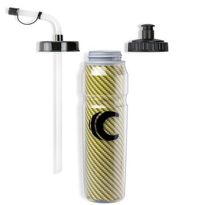 Cannon Sports 28oz Insulated Squeeze Water Bottle with Straw, Leak Proof Lids, 2 lids (Straw and Squeeze), Double Wall Insulation, Wide Mouth, BPA-Free (2 Pack) (Yellow) - color: Yellow