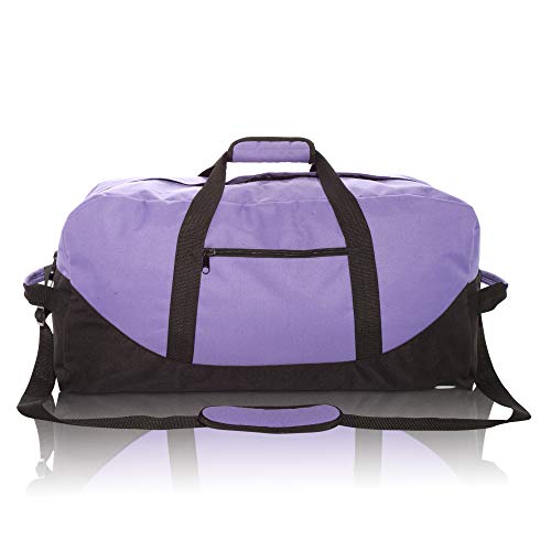 DALIX 25" Big Adventure Large Gym Sports Duffle Bag (Black Grey Navy Blue Red Camo) - color: Purple