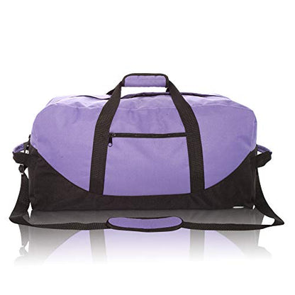 DALIX 25" Big Adventure Large Gym Sports Duffle Bag (Black Grey Navy Blue Red Camo) - color: Purple