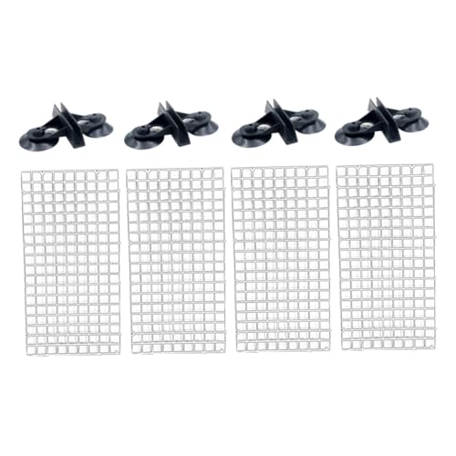 2sets Aquarium Divider Plate for Fish Tank Lattice Panel Spliced and Suction Cup Random Color