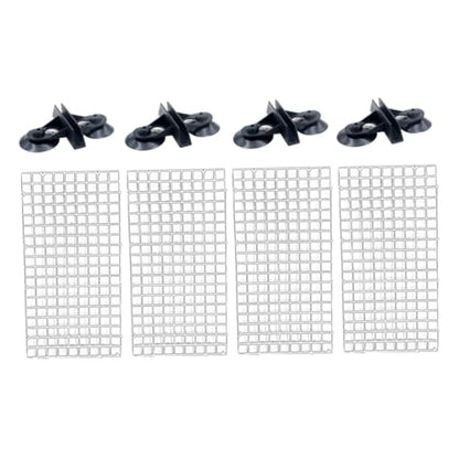 2sets Aquarium Divider Plate for Fish Tank Lattice Panel Spliced and Suction Cup Random Color