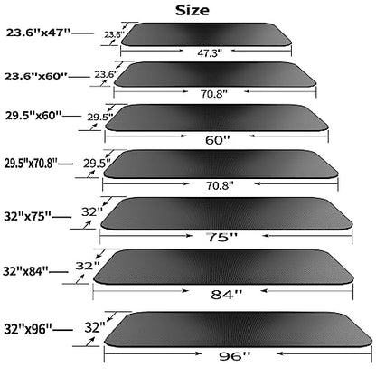 Treadmill Mat,Bike Mat Compatible with Peloton Bike Elliptical Treadmill,Folding Pad Exercise Equipment Under Exercise Trainer Pad for Stationary Indoor Spin - size: 74.8"L x 32"W x 0.2"Th