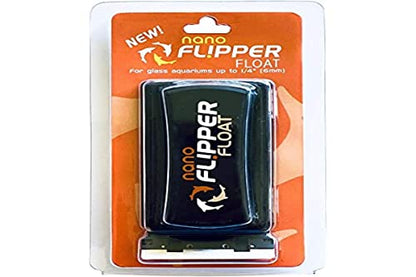 Flipper Cleaner Float - 2-in-1 Floating Magnetic Aquarium Glass Cleaner - Fish Tank Cleaner - Scrubber & Scraper Aquarium Cleaning Tools - Floating Fish Tank Cleaner, Nano - size: Nano - up to 1/4"