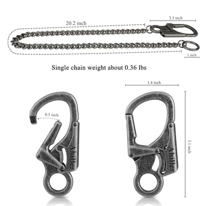 Ahiller Heavy Duty Key Wallet Chains for Men Biker - color: Grey-yk-1p