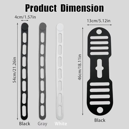 Delphinus 4 Pack Reusable Silicone Latch Strap | For Slow Cooker Lid Pot & Food Storage, Bundling or Organizing, Curtain Cord, Yoga Mat Camping Mat, Dishwasher Safe