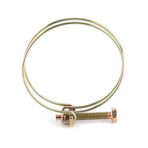 10pcs Double Wire Hose Clips Adjustable Double Wire Water Hose Barb Clamp Pipe Clip Hoop Plumbing Fastener (32mm（28-32）)
