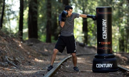 Century Torrent Freestanding Punching Bags - T1 or T2 Options | Black Free Standing Training Heavy Bag | Ideal for Martial Arts, Boxing, Kickboxing and Cardio Workouts | Designed for Men and Women - style: T1