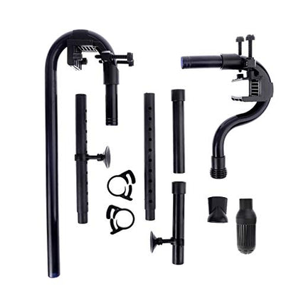 Aquarium Canister Filter Tube Kit, Water Inlet Outlet Pipe Replacement Accessories with Strong Suction Cups, 43.5 Cm Inlet & 49 Cm Outlet Pipe for 16 Mm Inner Diameter Fish
