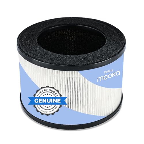 MOOKA Genuine True H13 HEPA Air Filters Replacement for M01 Purifier, Removes Dust, Smoke, Odor, Dander, Pollen, 1 Pack - size: 5.1" x 5.1" x 3.4"