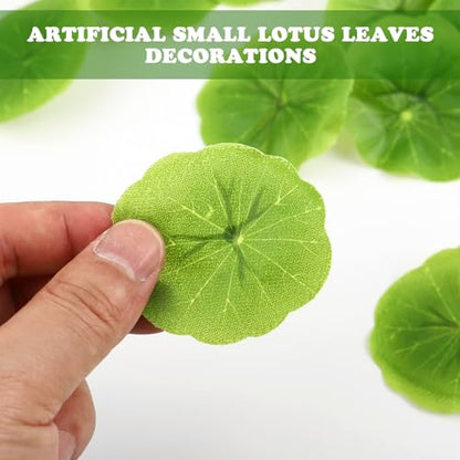 SEWACC 30pcs Artificial Lily Pads Fake Lotus Leaves Aquarium Floating Plants Fish Tank Decorations Landscape Ornaments