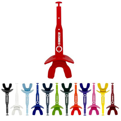 O Shield Striker Football Lip Guard with Permanent Strap - color: Red