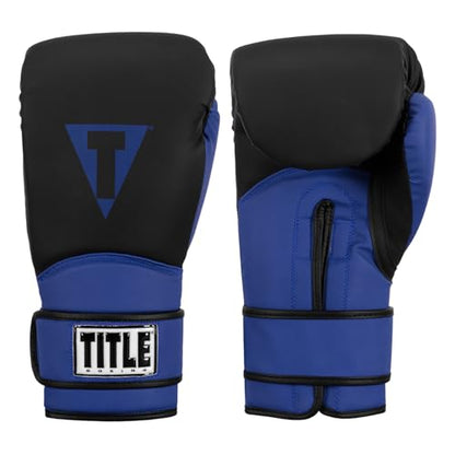 TITLE Boxing Conquest Training Boxing Gloves - color: Black/Blue, size: 12 oz