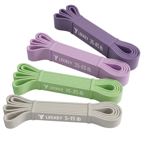 Resistance Bands for Pull Up Assist, Stretch Bands & Exercise Workout Set - color: 5-85LBS GRAY PURPLE