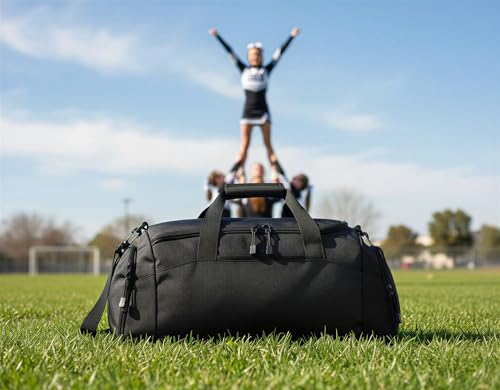 Personalized Cheerleading Duffel Bag with Custom Name – Cheer Team Gym Bag for Girls, Competition Travel Bag, Custom Team Colors & Year - color: Pink, style: Cheerleading