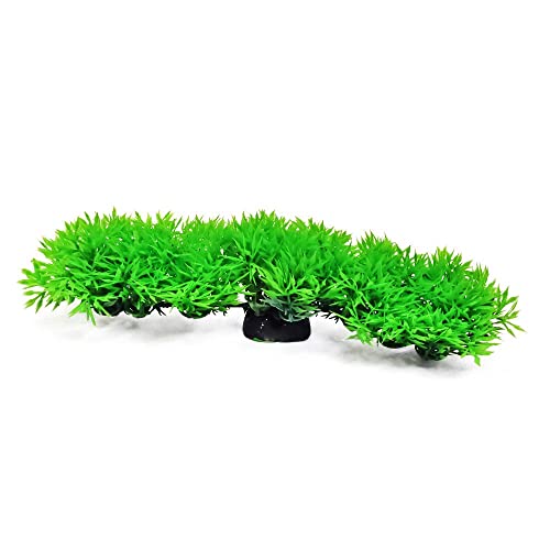 Aquatop Green Bendable Fuzzy Foreground Plastic Aquarium Plant, 2” H x 8” W – Fish Tank Decorations, Plant Accessories & Aquarium Décor, Green Scenery for Natural Environment, No Maintenance, PD-T05 - size: 2 inch-1
