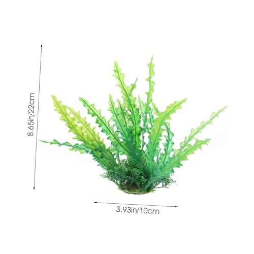 2Pcs Aquarium Fish Tank Decorations Compact Fake Grass Plants Desktop Fish Tank Supply for Home Office Table Aquarium Decor