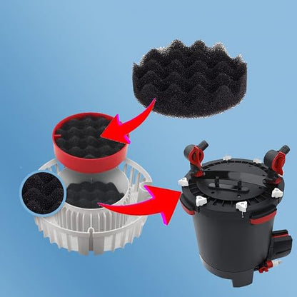 6 Pcs Bio-Foam Pads for Fluval Fx4 FX5 FX6 Canister Filter Aquarium Filter Sponge Replacement
