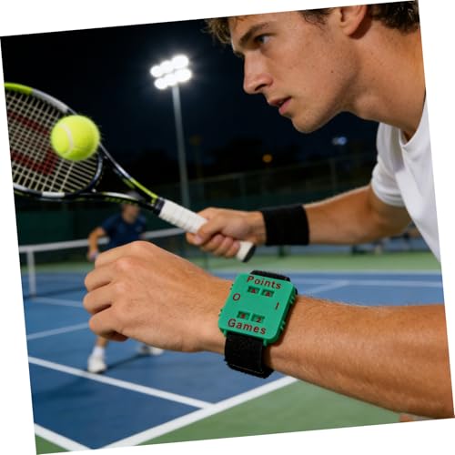 Ciieeo Portable Tennis Score Counter Wristband Manual Golf Stroke Keeper Green Sports Training Equipment
