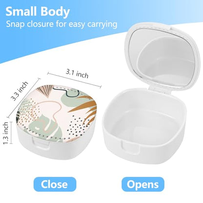 Retainer Case with Mirror & Ventilation Holes for Night Guards,Maple Leaf Green - color: Maple Leaf Green