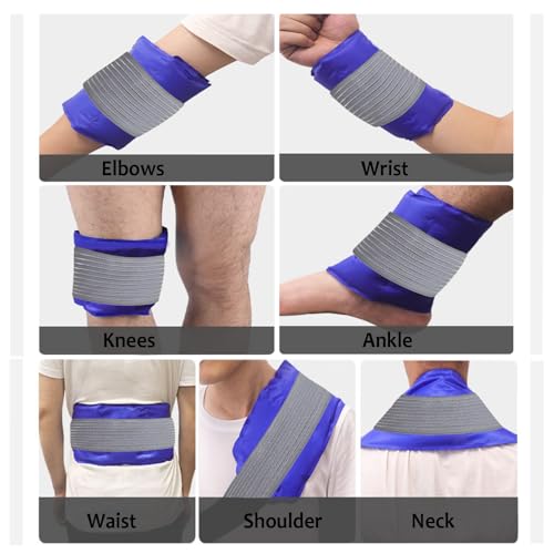 Cold Pack Strap, Elastic Belt to Wrap Cold Pack, Ice Pack Extender Strap, Add Length to Most Ice Pack, Multifunctional (Gray) - color: Gray