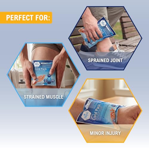 MED PRIDE Disposable Instant Cold Packs, First Aid Relief, 5x6 in, 6-Pack - size: 5 X 6 Inch (Pack of 6)