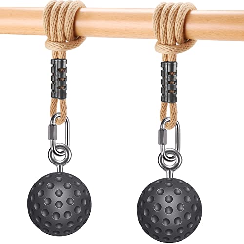 SELEWARE Pull Up Ball, Climbing Grip Attachment for Strength Training | Non-Slip Design Improves Grip Strength, Targets Forearms and Hands, Fits Chin Ups, Kettlebells and Resistance Workouts - color: Black