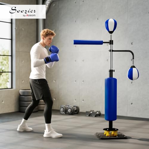 Soozier Boxing Bag Stand with Speed 55.1" to 80.7" - color: Blue