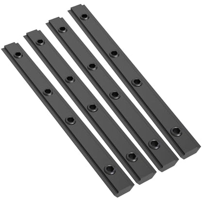 4Pcs 3030 Series Aluminum Profile Straight Line Connector,Inner Straight Carbon Steel Zinc Plating Bracket Fastener with M6 Screw ,for 6mm T-Slot Aluminum Extrusion Profile (3030-Black-4PCS)