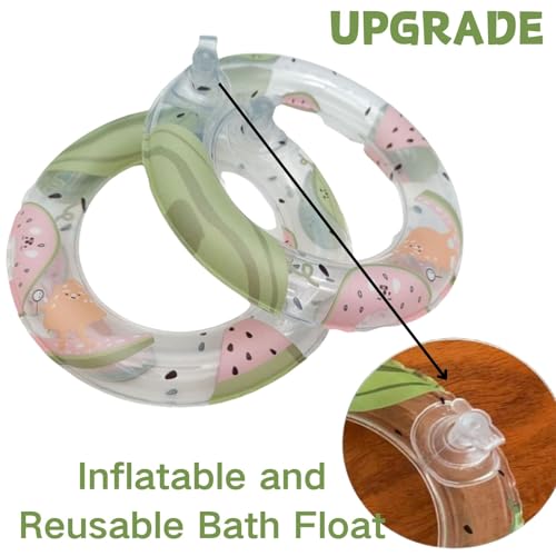 5 Pack 4.3 Inch Inflatable Turtle Swimming Ring Turtle Floating Platform Toy Small Animal Floaties Swimming Ring Basking Rest Dock for Turtle Tortoise (Fruit)