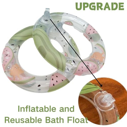 5 Pack 4.3 Inch Inflatable Turtle Swimming Ring Turtle Floating Platform Toy Small Animal Floaties Swimming Ring Basking Rest Dock for Turtle Tortoise (Fruit)