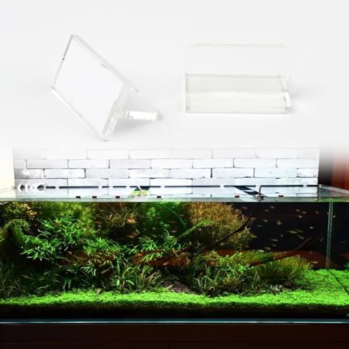 6Pcs Clear Acrylic Aquarium Lid Handles, Transparent Pulls Handles Fish Tank Cover Handle with Adhesive Sticker, Rectangle Aquarium Tank Lid Replacement Handle for Aquarium Fish Cover Holder