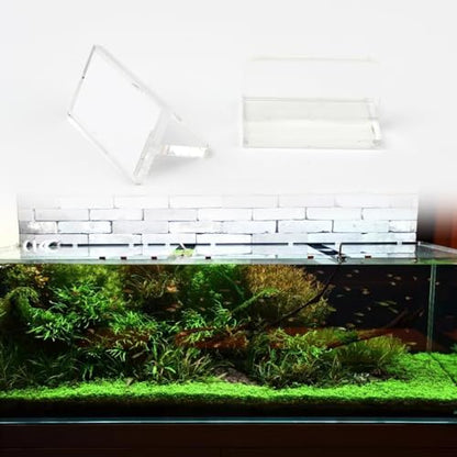 6Pcs Clear Acrylic Aquarium Lid Handles, Transparent Pulls Handles Fish Tank Cover Handle with Adhesive Sticker, Rectangle Aquarium Tank Lid Replacement Handle for Aquarium Fish Cover Holder