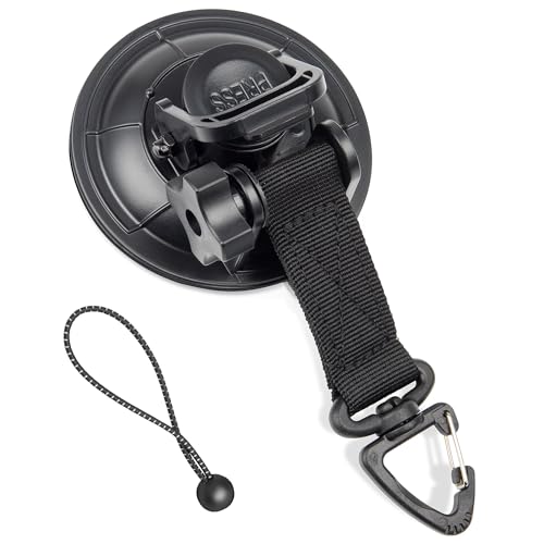 RED WOLF Heavy Duty 90MM Suction Cup Anchor Tie Down with Rotatable Hanging Hook Hold up to 100 LBs/45.36KG Each for Outdoor Camping Tarp Car Window Ceiling Awning RV Board Boat Vehicle Glass Surfing - size: 90MM Suction Cup