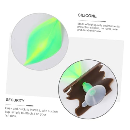 3pcs Fish Tank Silicone Leaf Bed Hammock Cup Aquarium Decoration for Freshwater and Fish Resting