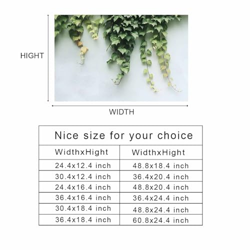 T&H XHome Aquarium Décor Backgrounds Spring Tree Branch Growing on a White Wall Pattern Fish Tank Background Aquarium Sticker Wallpaper Decoration Picture PVC Adhesive Poster 24.4" W x 16.4" H