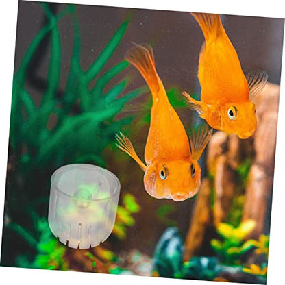 4pcs Acrylic Fish Feeding Cups Red Worm Feeder for Fish Tank Shrimp Feeder Aquarium Accessories for Aquatic Feeding Supplies