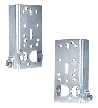 Garage Door Bottom Lifting Bracket, with 12 Pcs M6 Mounting Bolts, for 7/16-Inch Stem, Residential Bottom Roller Brackets, 1 Pair