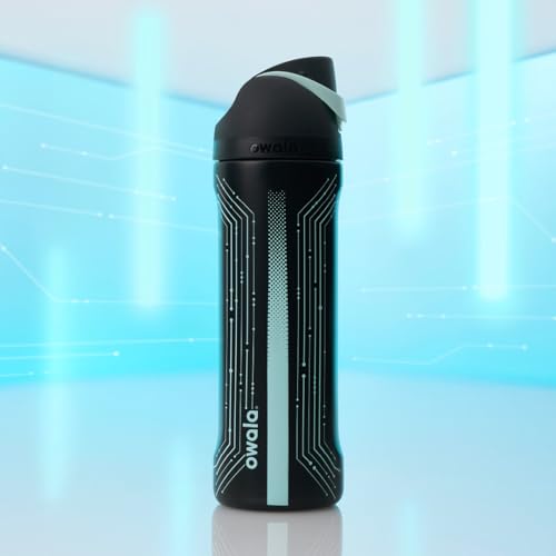 Owala Tron FreeSip Stainless Steel Water Bottle 24 oz Black - color: Tron, size: 24 Ounces