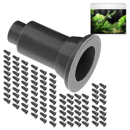 100Pcs Aquarium Divider Support Feet Adjustable Height Design PVC Tank Partition Legs for Fish Tank Cleaning Decoration(Black)