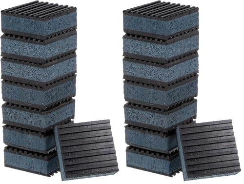 HARFINGTON 8pcs Rubber Anti Vibration Pads 2" x 2" x 7/8" Isolation Vibration Absorbing Pad Damping Mat Anti-Skid Noise with EVA Center for Air Compressor Conditioner Treadmill Washer (Pack of 2) - size: 2" x 2" x 7/8" (Pack of 2)