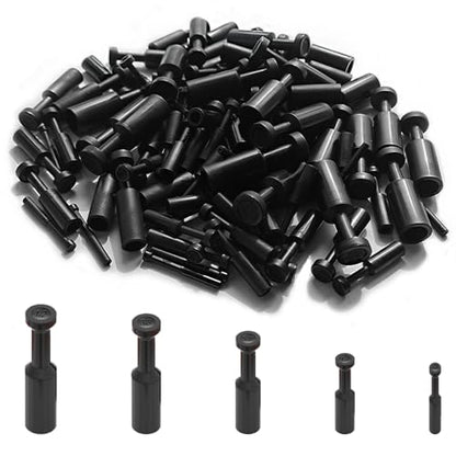 100Pcs Push-to-Connect Fitting Plug, Pneumatic Cap Style Blanking Plugs for 1/8 1/4 5/16 3/8 1/2 inch Tube Connect Fittings