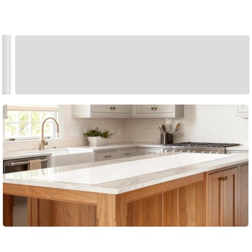 78.7" x 15.7" 1.3mm Extra Large Silicone Mat, Heat Resistant Countertop Protector for Placemats, Paintings, Clay, Projects, Arts & Crafts, Welding and Resin, Translucent - color: Translucent, size: XL-78.7" x 15.7" x 0.05"