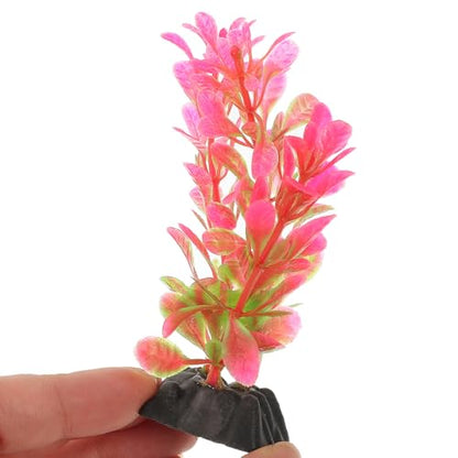 10pcs Artificial Aquarium Plants Plastic Betta Fish Tank Decorations Small Aquatic Grass for Plastic Aquariums Fish Tank Accessories