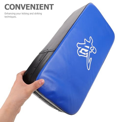 Beaupretty Taekwondo Kick Pad MMA Kickboxing Training Target Thickened Pu Curved Strike Shield Blue for Martial Arts Sparring and Boxing Gym Equipment