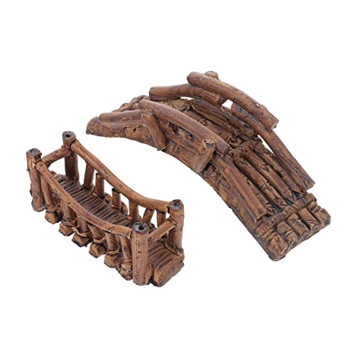 SUPVOX 2pcs Aquarium Bridge Decor Fish Tank Landscape Ornament Realistic Fish Hideout and Natural-Looking Design for Aquatic Environments