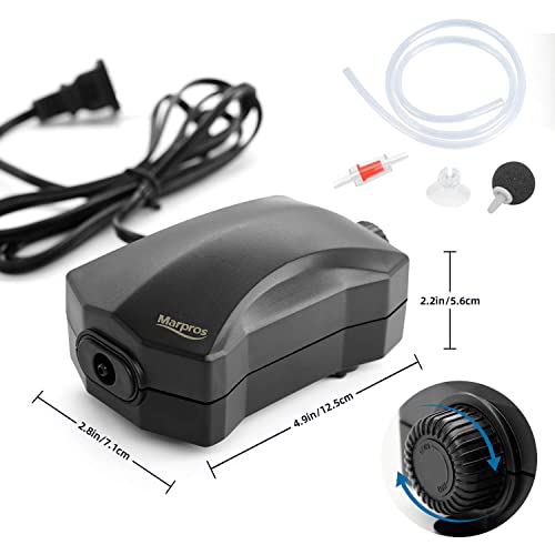 Aquarium Air Pump Single Outlet/Dual Outlet Adjustable Aerator with Accessories for 10-100 Gallon Fish Tank - style: M-100 2W (10-30gal)