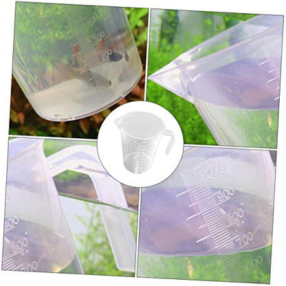 Cabilock 2pcs Thickened Measuring Cup for Aquariums Accurate Water Change Tool Scale for Fish Feeding and Liquid Measurement Capacity Easy to Read and Non-breakable Design